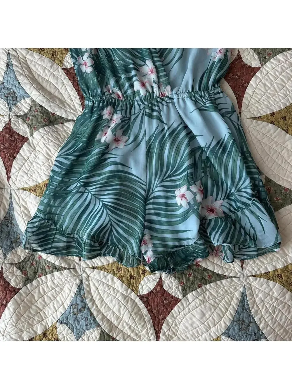 Show Me Your Mumu Riri Romper Hanalei Dream blue floral romper Size XS
